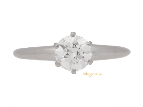 Vintage tiffany and co solitaire diamond ring
