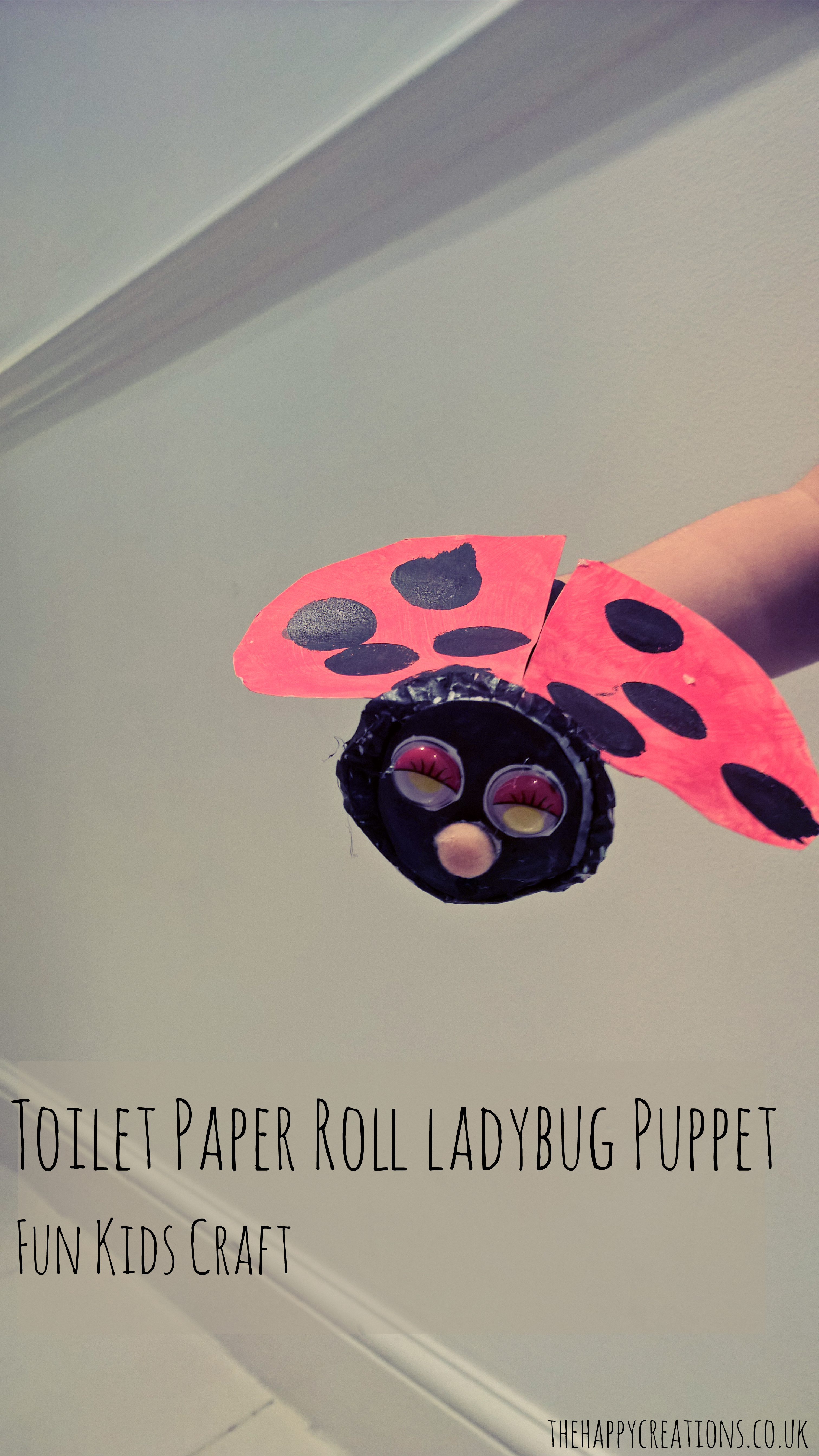 toilet paper roll ladybug puppet