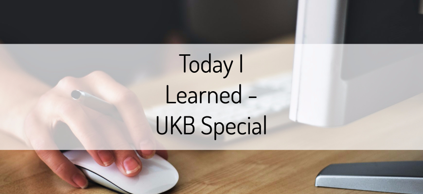 Today I Learned - UKB Special