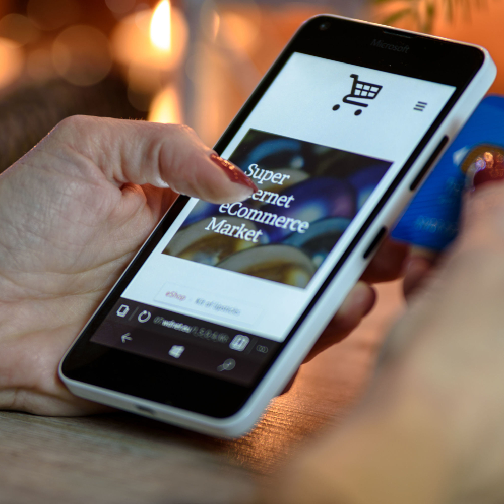 person shopping on their mobile
