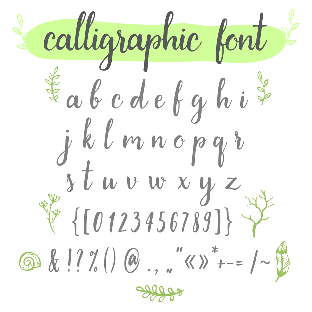 calligraphy font idea